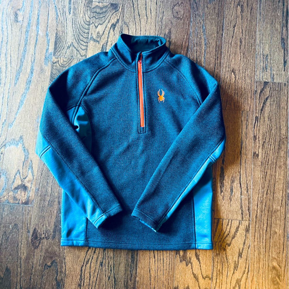 Spyder Outbound 1/4 Zip Pullover Mens Size Large Blue Jacket Pullover